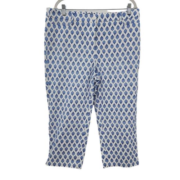 New NWT Talbots Perfect Skimmer Novelty Print Cropped Pants Size 14 - Picture 4 of 14